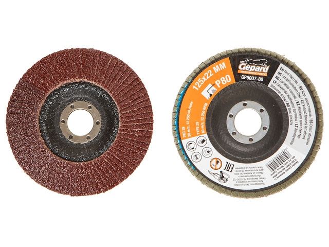 круг лепестковый 125х22мм p120 конич. gepard (gp5007-120) (конический) gp5007-120 от BTSprom.by