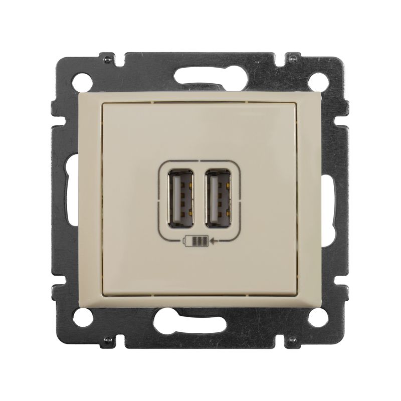  Розетка USB 2-м СП Valena сл. кость IEK 774170 фото в каталоге от BTSprom.by
