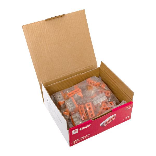  Клемма строительно-монтажная СМК 773-174 4-проводная 2.5-6кв.мм с пастой (уп.50шт) PROxima EKF plc-smk-773-174 фото в каталоге от BTSprom.by