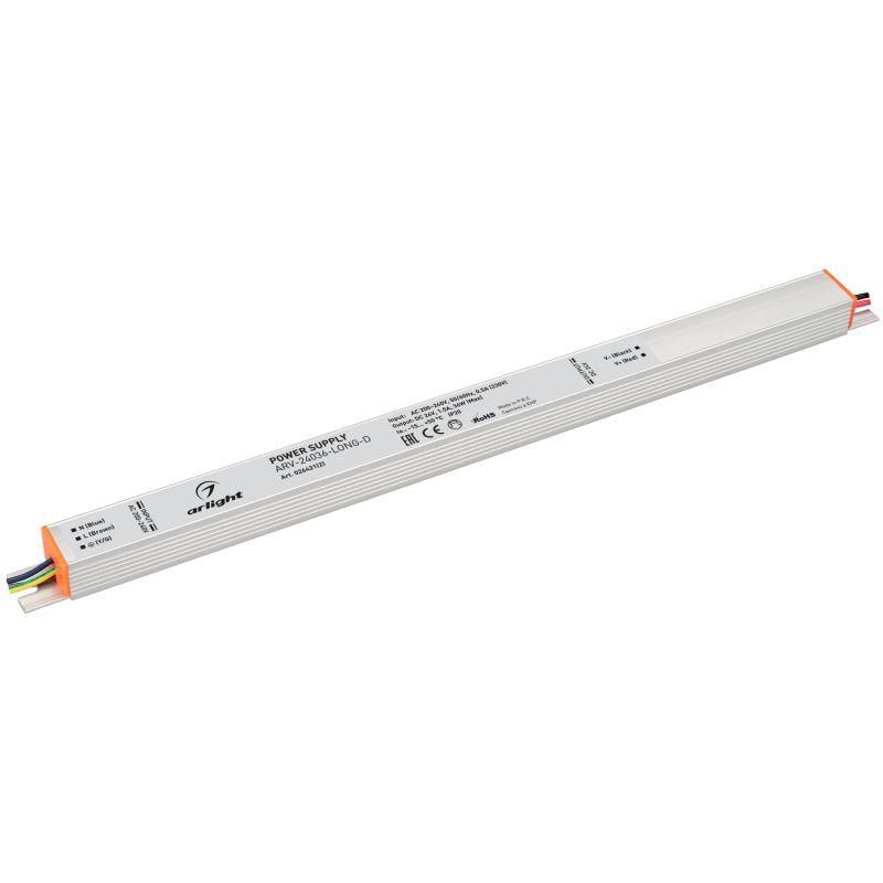 блок питания arv-24036-long-d 24в 1.5а 36вт ip20 метал. arlight 0264212 от BTSprom.by