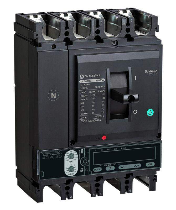 выключатель автоматический systemepact ccb630 150ка 4p4d s5.3e 630а рычаг se spc630l63053e4df от BTSprom.by