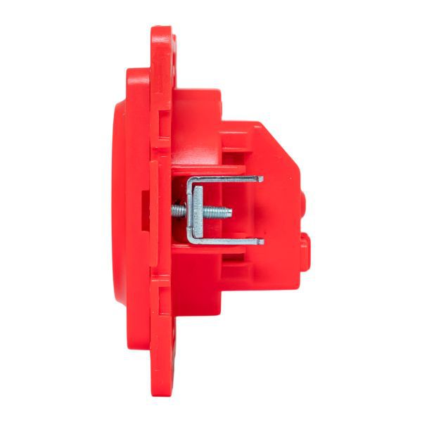 Розетка 1-м СП Стокгольм 16А с заземл. защ. шторки винтов. клеммы механизм красн. EKF EYR16-028-30 фото в каталоге от BTSprom.by