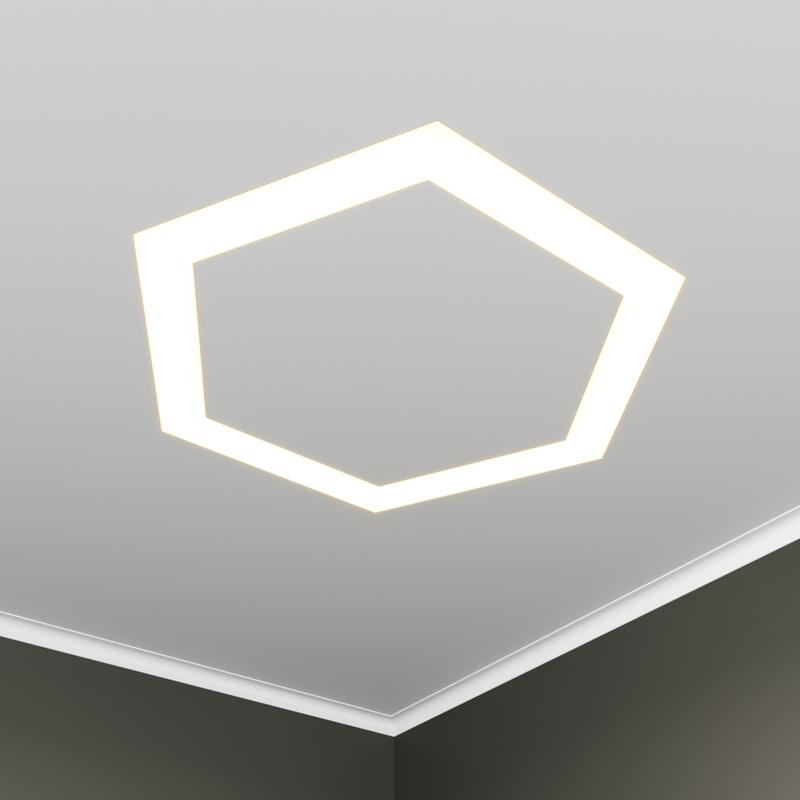 светильник светодиодный rve-lbx-hole-hexa-646-vg 46вт 4000к 646х566х110мм s80мм шестиугольник с отверст. встраив. под шпаклевку бел. rvelektro rve00003450 от BTSprom.by