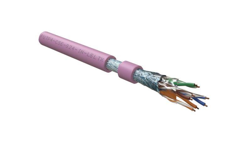 кабель витая пара f/utp кат.5e 4 пары 24 awg ож solid экран-фольга нг(а)-lsltx внутр. futp4-c5e-s24-in-lsltx-pk-305 роз. (уп.305м) hyperline 444609 от BTSprom.by
