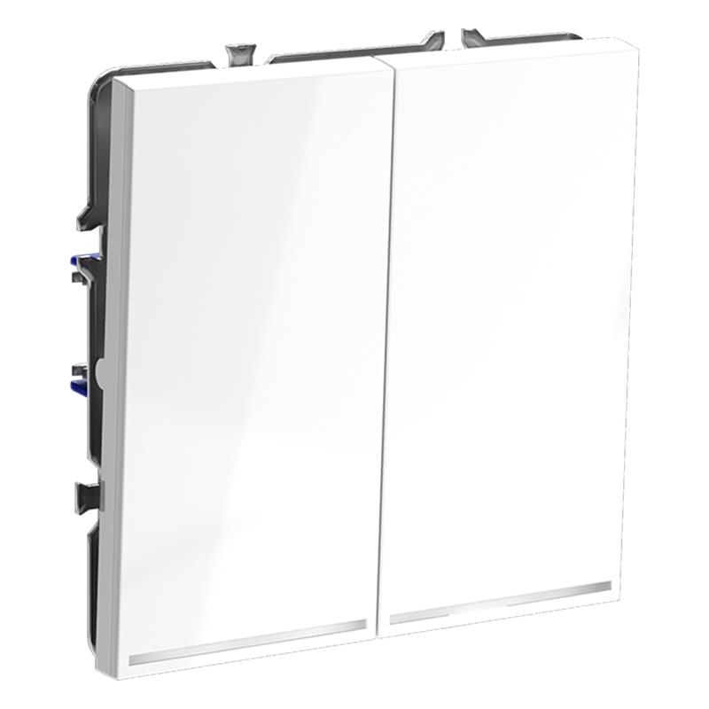  Переключатель проходной 2-кл. СП S70 10А с подсветкой механизм бел. глянцевый Voltum VLS020401 фото в каталоге от BTSprom.by