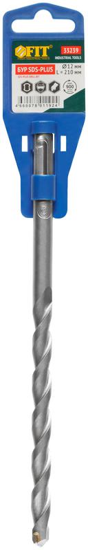  Бур по бетону SDS PLUS син. корпус 12х210мм FIT 33239 фото в каталоге от BTSprom.by