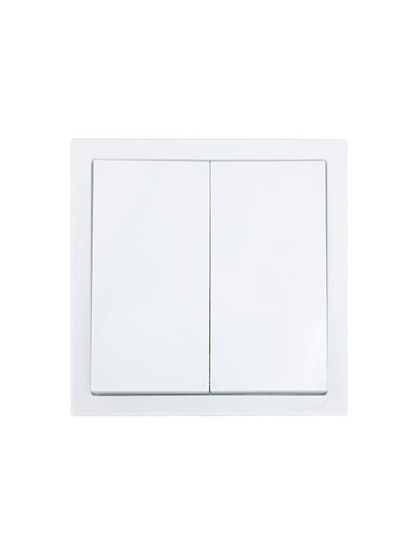 выключатель 2-кл. сп zima ip20 10а безвинт. зажим бел. lezard 704-0288-101qc от BTSprom.by