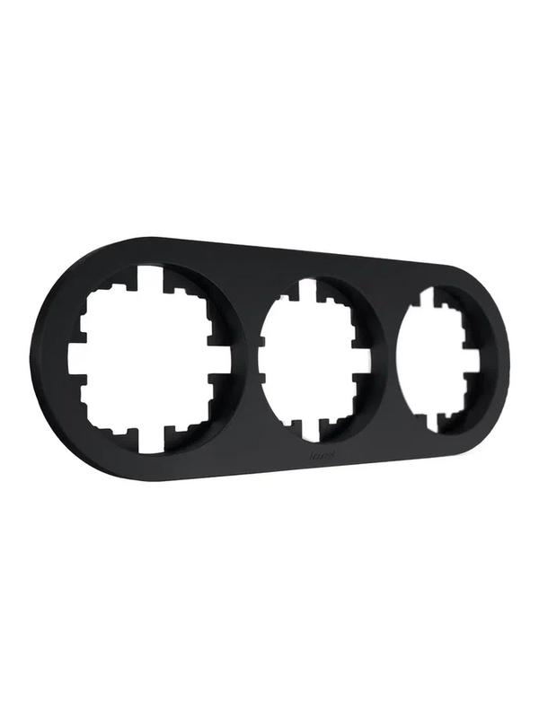  Рамка 3-м OSEN горизонт. круглая черн. бархат LEZARD 744-4200-148 фото в каталоге от BTSprom.by