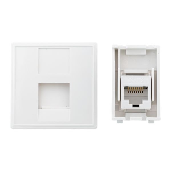  Розетка RJ45 категории 6 (ширина 2 модуля) EKF E2MK016-135-10 фото в каталоге от BTSprom.by