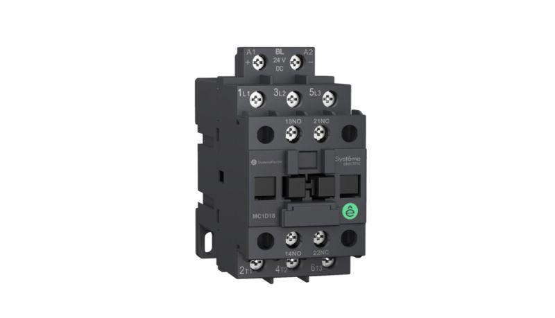  Контактор MC1D 3п 9А НО+НЗ 24В DC с пониж. током потребл. катушки SE MC1D09BL фото в каталоге от BTSprom.by