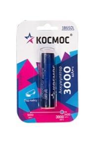 аккумулятор li-ion 18650 3000ма.ч без защиты с выводами под пайку космос koc18650li30pabl1 от BTSprom.by