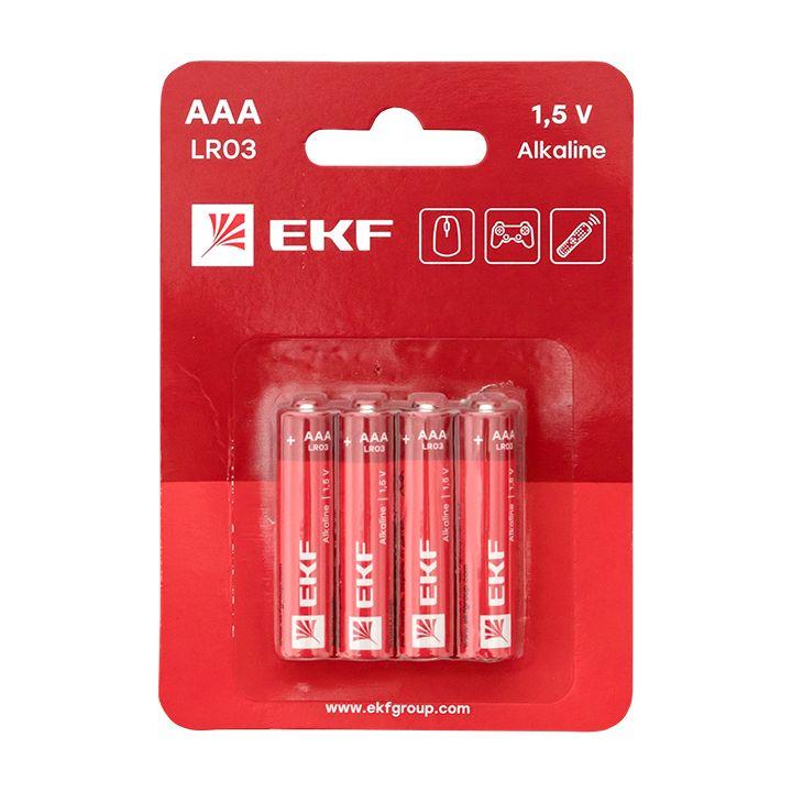 элемент питания алкалиновый aaa/lr03 (блист.4шт) ekf lr03-bl4 от BTSprom.by
