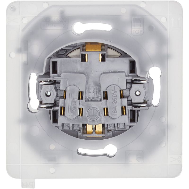  Розетка 1-м СП Inspiria 16А IP44 250В 2P+E защ. шторки с крышкой немецк. стандарт механизм сл. кость IEK 673741 фото в каталоге от BTSprom.by