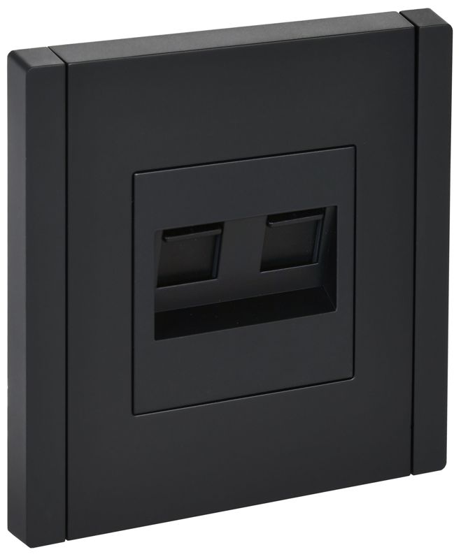 розетка компьютерная 2-м rj45 кат.6 forte&piano fp134 черн. iek fp-k20-2-k02 от BTSprom.by