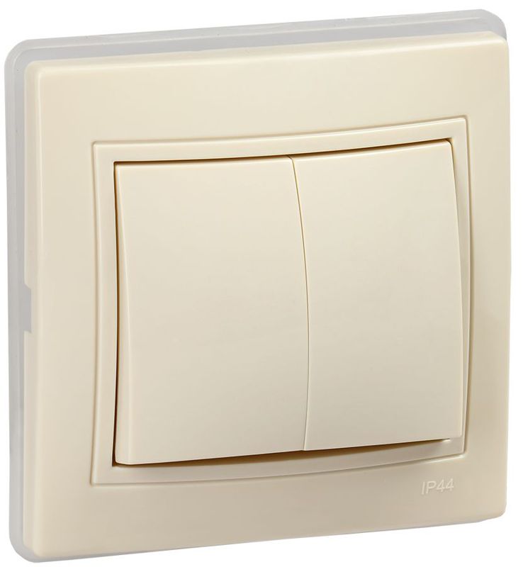 выключатель 2-кл. сп кварта вс10-2-0-ккм-44 10а крем. generica kv-v20-10-44-k33 от BTSprom.by