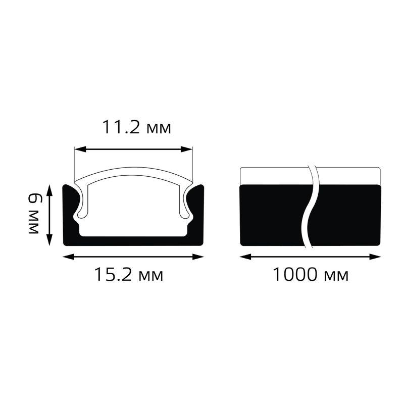 Профиль прямой для светодиодной ленты L1000 GAUSS BT410 фото в каталоге от BTSprom.by