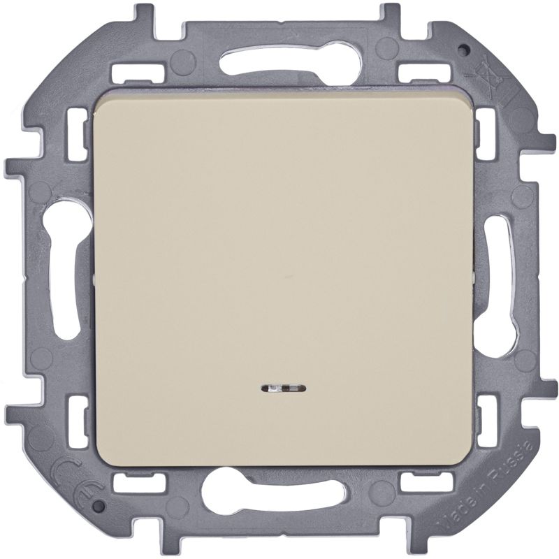  Выключатель 1-кл. Inspiria 10А IP20 250В 10AX с подсветкой/индикацией механизм сл. кость IEK 673611 фото в каталоге от BTSprom.by