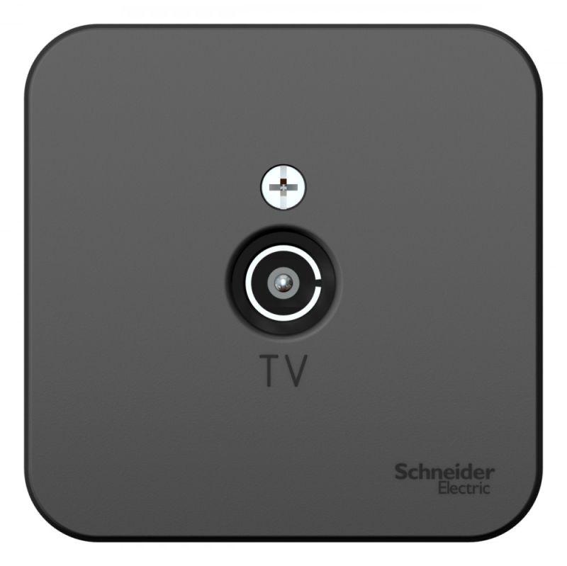 розетка телевизионная tv оп blanca коннектор с изолир. пластиной антрацит se blnta000016 от BTSprom.by