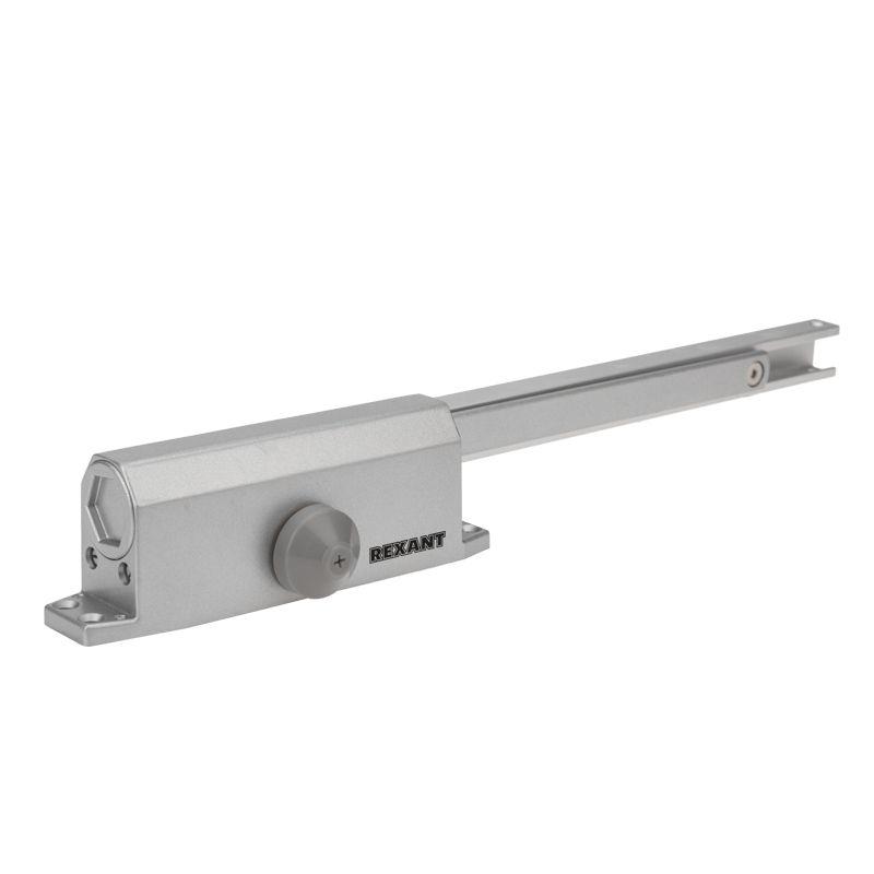  Доводчик дверной со скользящей тягой для установки на дверь весом до 85кг Rexant 46-0512 фото в каталоге от BTSprom.by