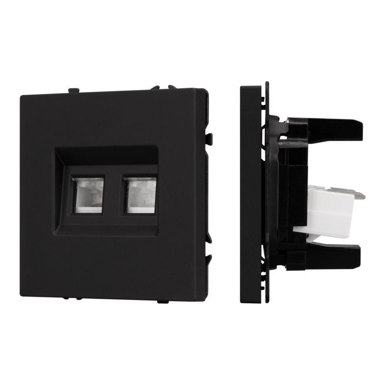 розетка телефонная двойная arl nobe софт-тач черн. оникс sct-mtl2-sfpl-bk (2хrj-11 4c) arlight 054309(1) от BTSprom.by