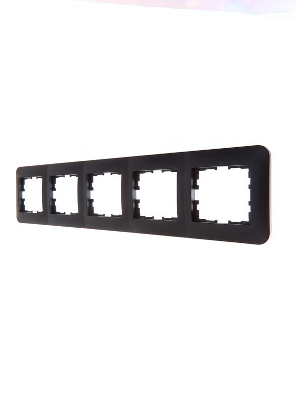  Рамка 5-м ASTI горизонт. черн. бархат LEZARD 7081-4200-150 фото в каталоге от BTSprom.by