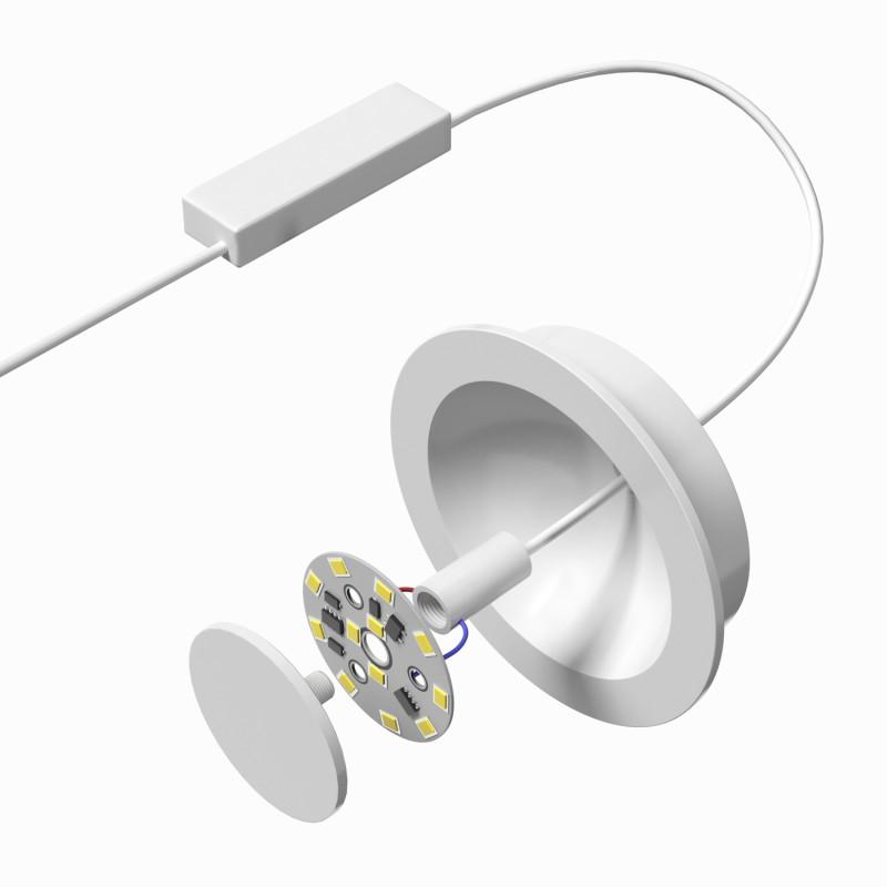  Светильник 7Вт 3000К IP20 LED встраив. алюм. бел. DENKIRS 666757 фото в каталоге от BTSprom.by