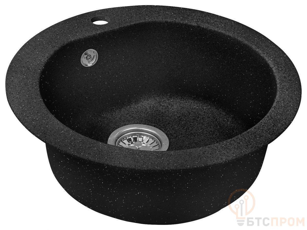 Мойка кухонная из искусственного камня GOLD черный 505х505 мм, AV Engineering фото в каталоге от BTSprom.by