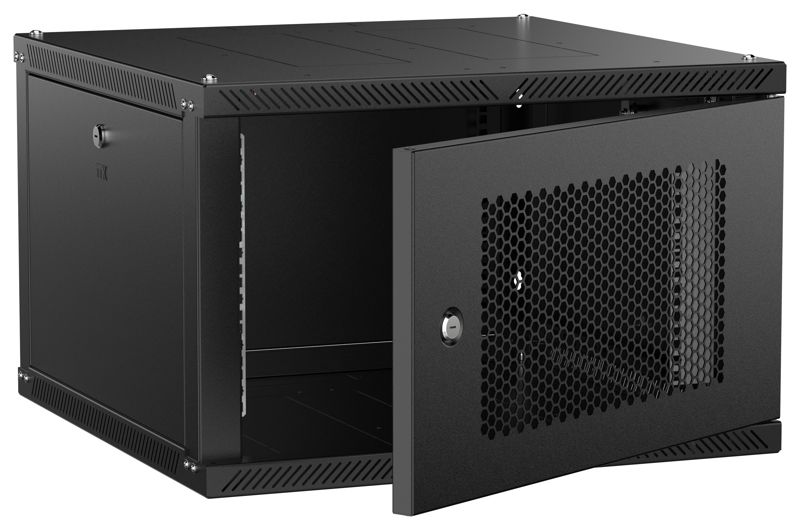 шкаф linea w 2.0 6u 600х600мм дверь перфорир. черн. itk lwr5-06u66-pf-2 от BTSprom.by