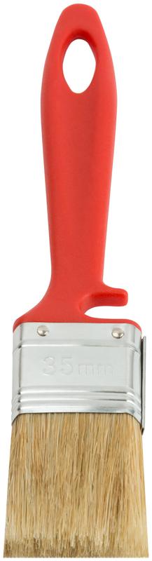  Кисть флейцевая "Крафт" 35мм натур. свет. щетина пластик. ручка с выемкой КУРС 00842 фото в каталоге от BTSprom.by