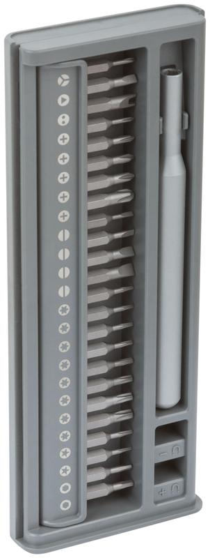  Отвертка с битами для точных работ 24 CrV бит пластиковый бокс FIT 56194 фото в каталоге от BTSprom.by