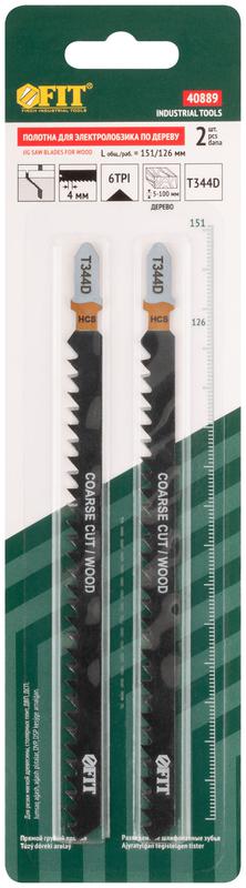 Полотно по дереву HCS разведенные шлифованные зубья 151/126/4мм (T344D) (уп.2шт) FIT 40889 фото в каталоге от BTSprom.by