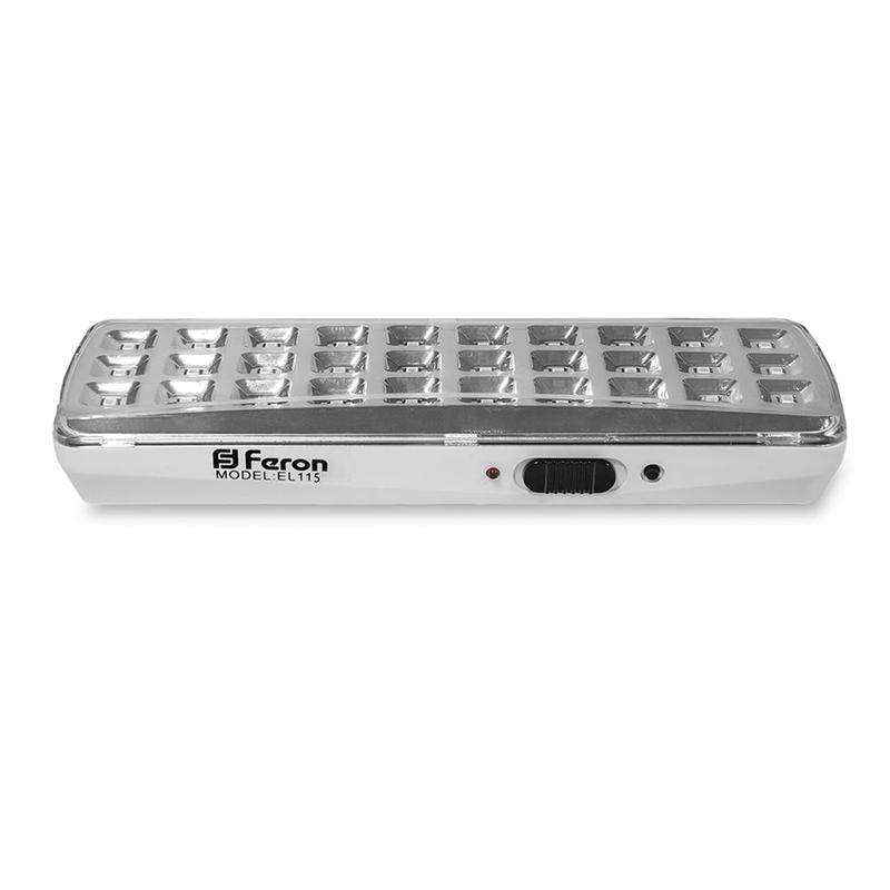 светильник аккумуляторный 30led dc бел. el115 feron 12668 от BTSprom.by