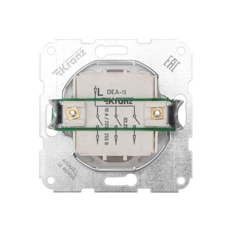  Выключатель 3-кл. СП DEA 10А механизм бел. Kranz KR-78-0204 фото в каталоге от BTSprom.by