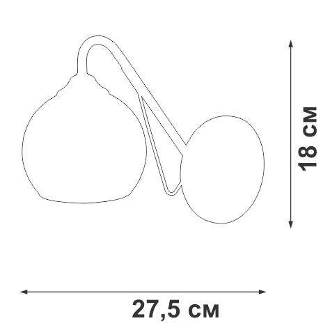 светильник v3951-7/1a 1хe27 макс.40вт настенный vitaluce от BTSprom.by