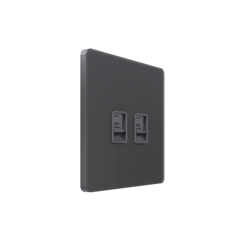 розетка информационная 2-м сп systeme infinity rj45 кат.6 вулканический пепел se fse000788 от BTSprom.by