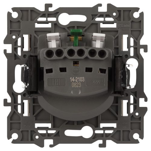  Розетка 1-м СП Эра Elegance 14-2103-04 16А IP20 16AX 250В 2P+E Schuko защ. шторки с крышкой шампань Эра Б0034281 фото в каталоге от BTSprom.by