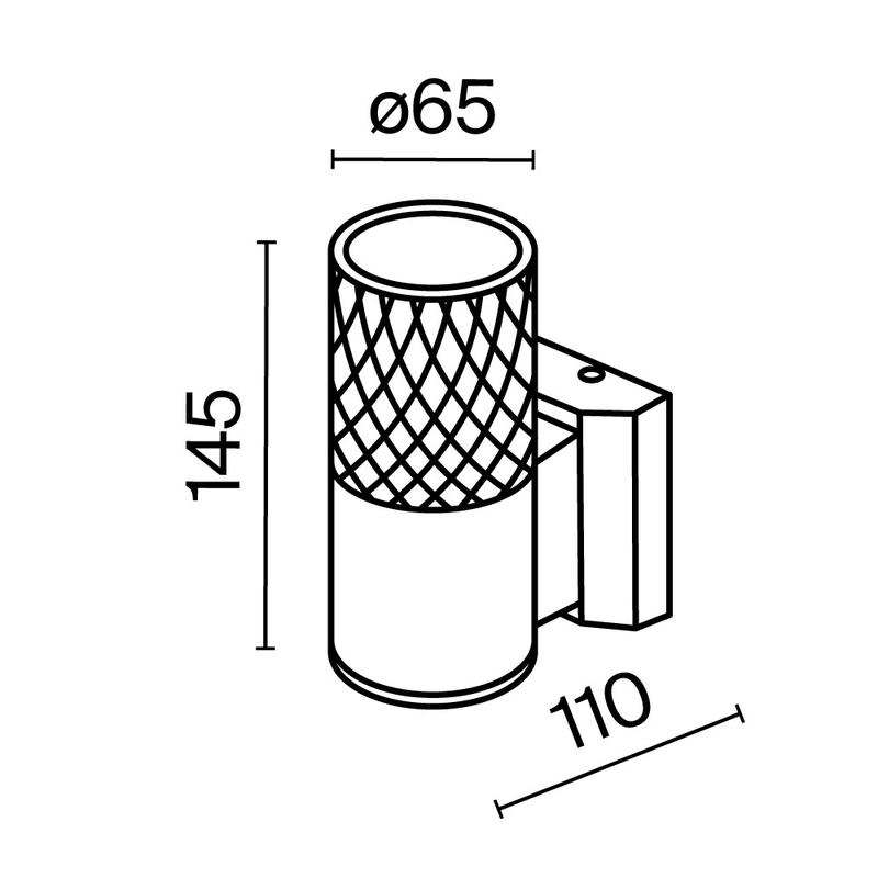  Светильник Bowery 1х50Вт GU10 IP54 бра настен. Maytoni O583WL-01B фото в каталоге от BTSprom.by