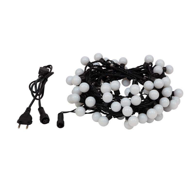  Гирлянда светодиодная "Мультишарики" 10м d23мм 80LED бел. 4Вт IP65 провод ПВХ черн. Neon-Night 303-515 фото в каталоге от BTSprom.by
