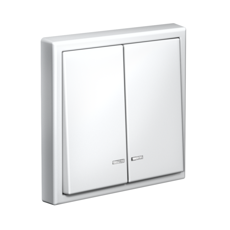  Выключатель 2-кл. ArtGallery (сх. 5а) 10AX с подсветкой быстрозажим. клем. механизм бел. SE GAL000153S фото в каталоге от BTSprom.by