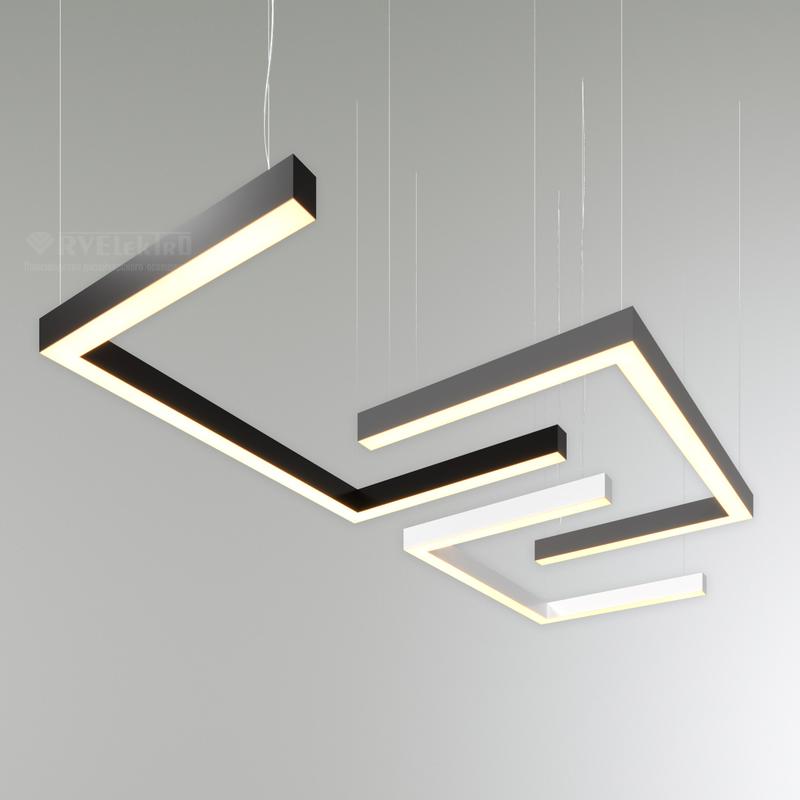 светильник светодиодный rve-lbx-symbol-п-500-p 37вт 4000к 500х500х100мм подвесной шир. рассеив.=80мм бел. rvelektro rve00000741 от BTSprom.by