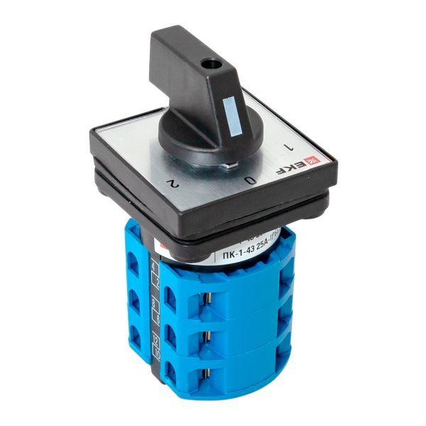  Переключатель кулачковый ПК-1-43 3п 25А "1-0-2" IP65 EKF pk-1-43-25-65 фото в каталоге от BTSprom.by