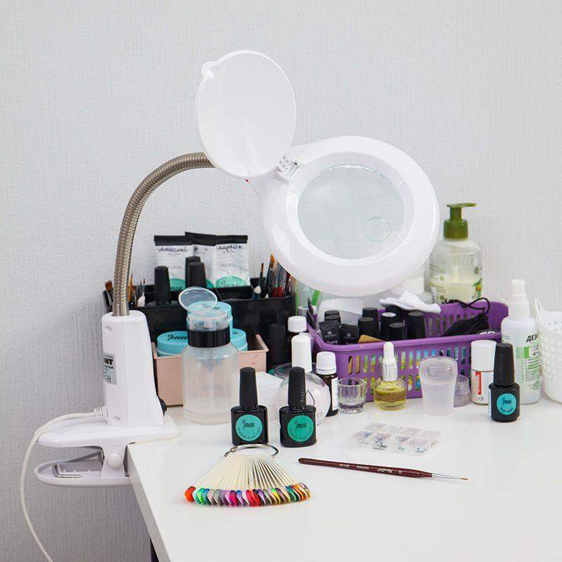  Лупа настольная малая 3Х+доп.12Х с подсветкой 60 LED (прищепка) бел. REXANT 31-0244 фото в каталоге от BTSprom.by