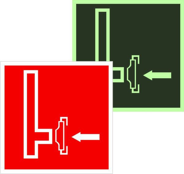 знак f 08 "пожарный сухотрубный стояк" 200х200мм пластик с покрытием фотолюминесцентным ekf pn-f-08-f от BTSprom.by