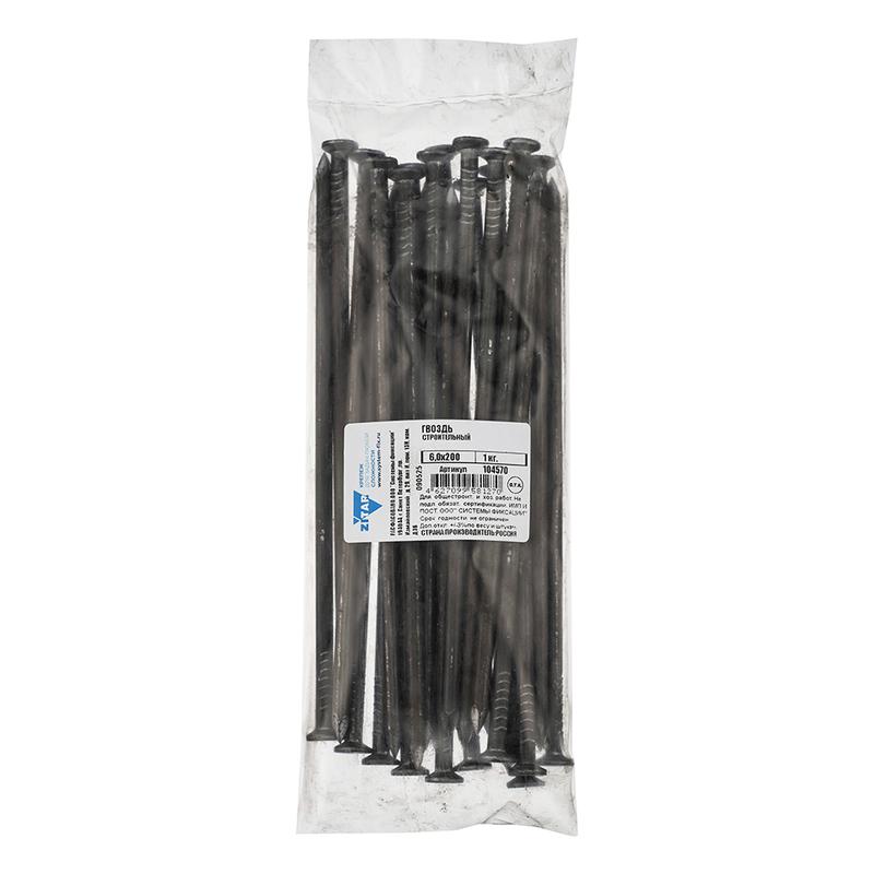 гвоздь строительный 6х200 (уп.1кг) tech-krep/zitar 104570 от BTSprom.by