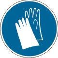 знак m06 "работать в защитных перчатках" (200х200) пленка самоклеящаяся proxima ekf an-m-06 от BTSprom.by