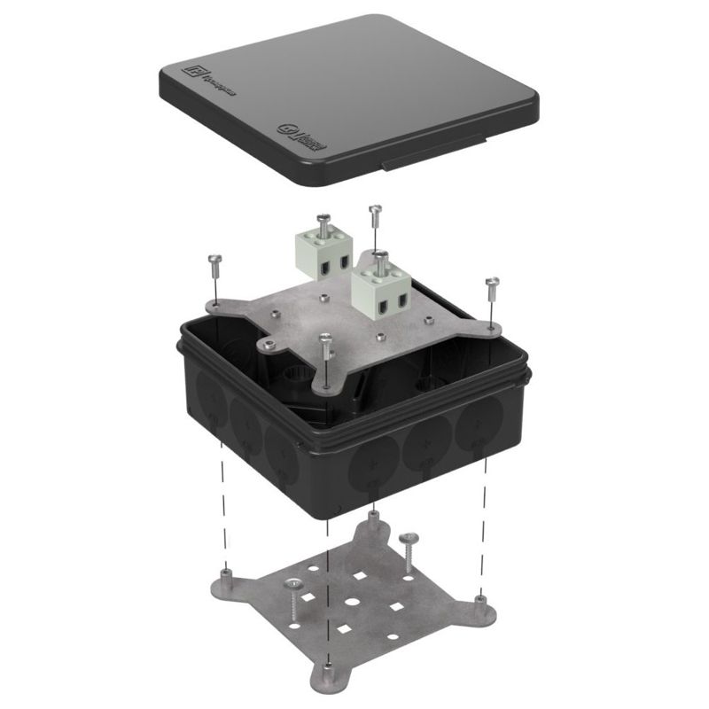 коробка огнестойкая оп 100х100х40мм е15-е120 двухкомпонентн. промрукав 60-0303-9005-fr2.5-4 от BTSprom.by