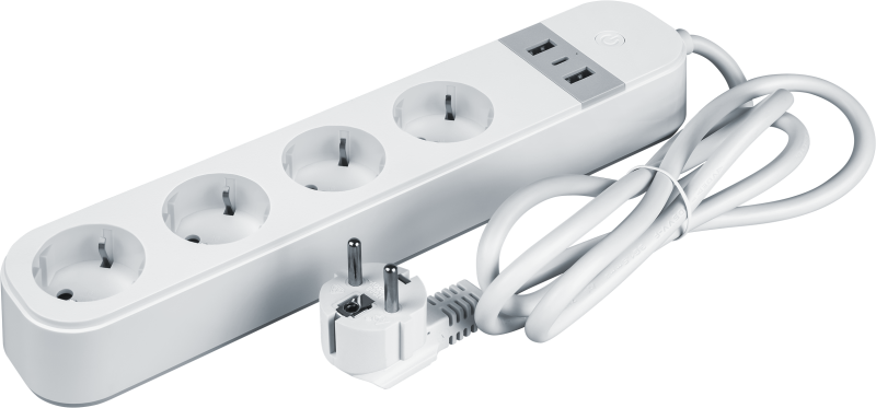удлинитель 4х1.5м 16а smart home с заземл. 2хusb с управлением по wi-fi бел. navigator 95132 от BTSprom.by