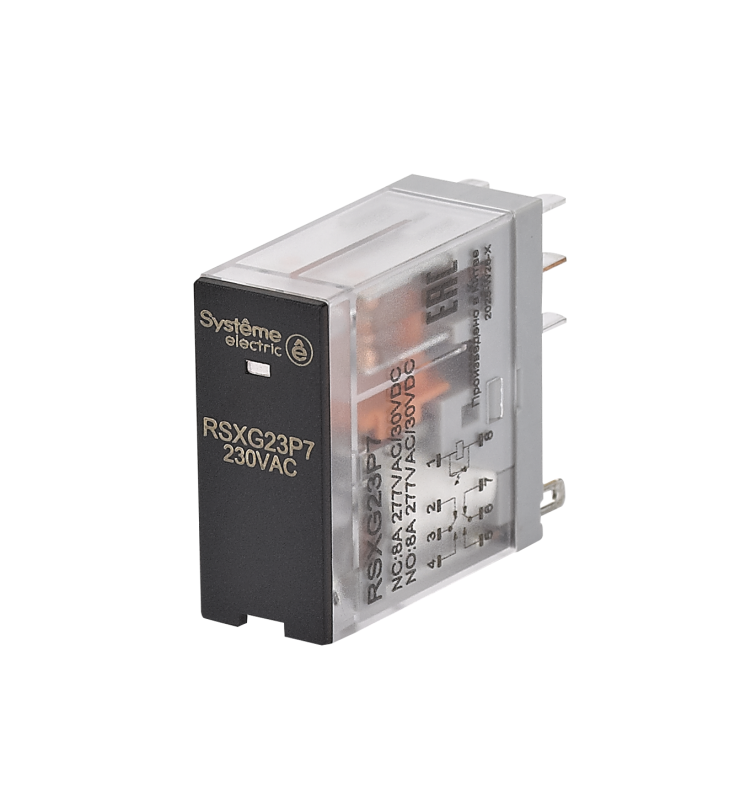 реле 8а 2перекл. 230в ac led se rsxg23p7 от BTSprom.by