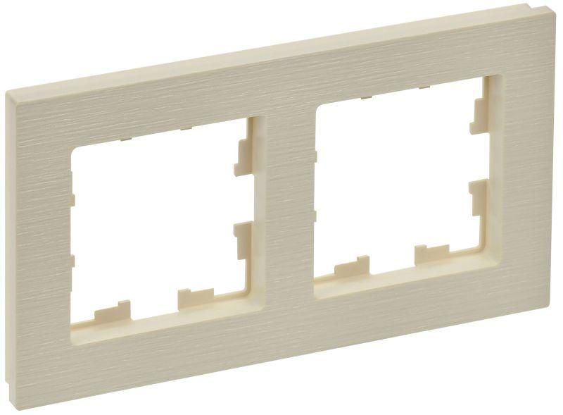 рамка 2-м brite ру-2-бр беж. рифленый iek br-m22-51-k10 от BTSprom.by
