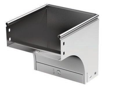 Угол для лотка вертикальный внешний 90град. 400х80 CDV 90 в компл. с крепежн. элемент. гор. оцинк. DKC 37376KHDZ от BTSprom.by